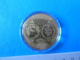 Niger 2022, 100 Francs - 1/200 Unze Feingold - 20 Lire Pius
