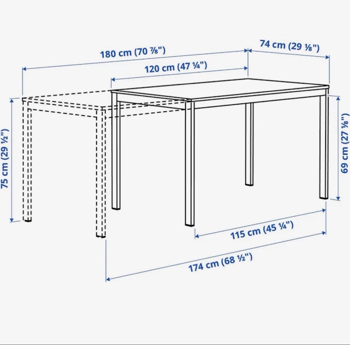 Ikea Tavoli: IKEA Vihals Extendable Table – Usato da Zürich venduto da emi_lj5l 3