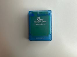PS2 Memory Card blau durchsichtig
