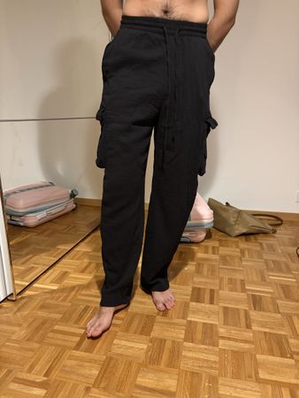 Black Cargo Pants Size M