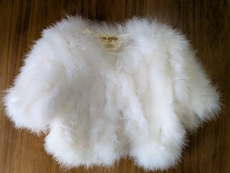 Brautjacke mit richtigen Federn - Grösse S