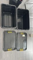 2 Stk. Aufbewahrungsbox mit Deckel - Schwarz/Gelb