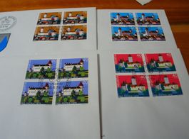 Set Pro Patria 1979, FDC Satz, Einzel + 4erblocks, 9 Belege