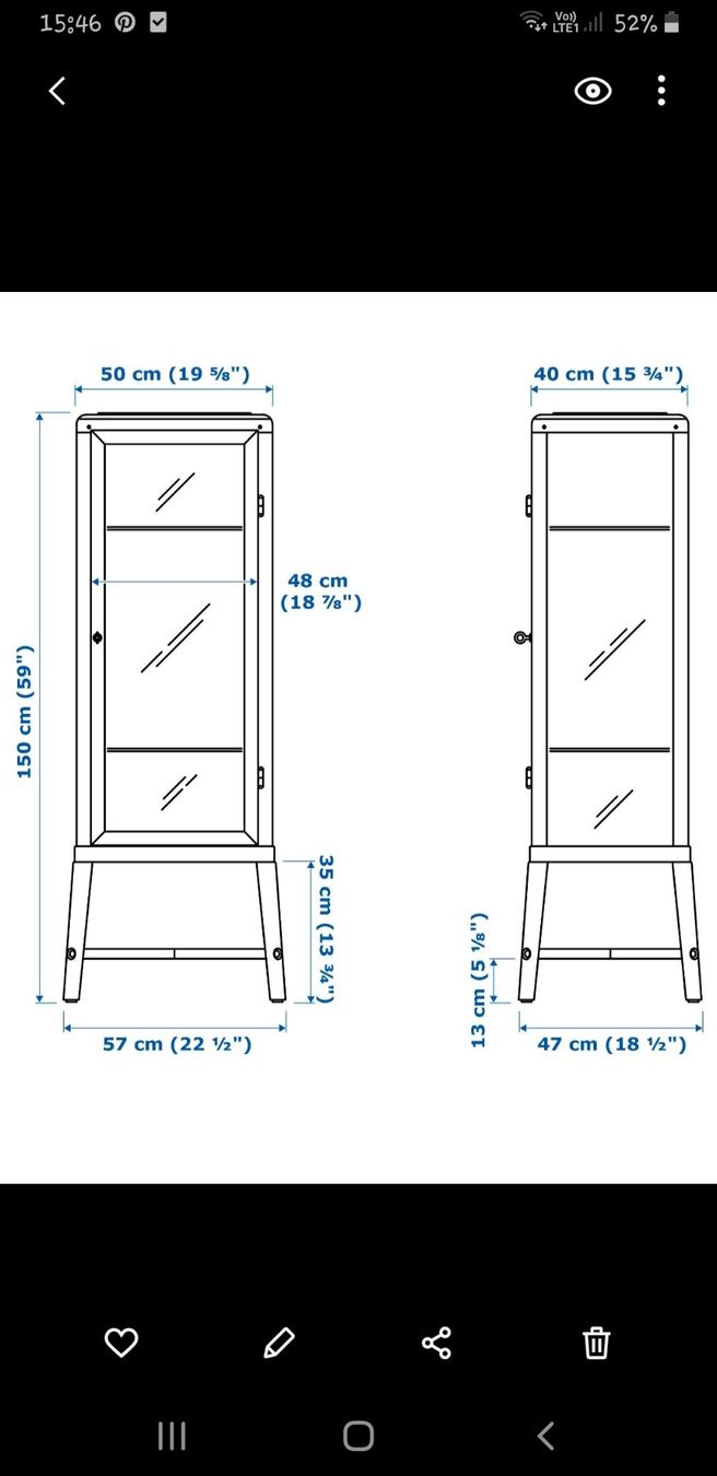 Vetrine: Glasvitrine IKEA Fabrikör – Nuovo e nell'imballaggio originale da Rümlang venduto da Schneeketten 1