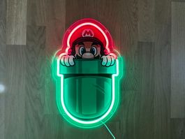 Super Mario LED Neon Wand Deko 40 cm (GameRoom)