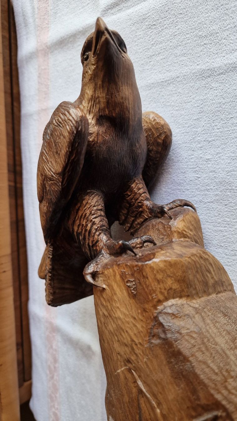Figuren: geschnitzter Adler   -   feine Brienzerschnitzerei – Gebraucht aus Röthenbach i. E. von Heureka5 8