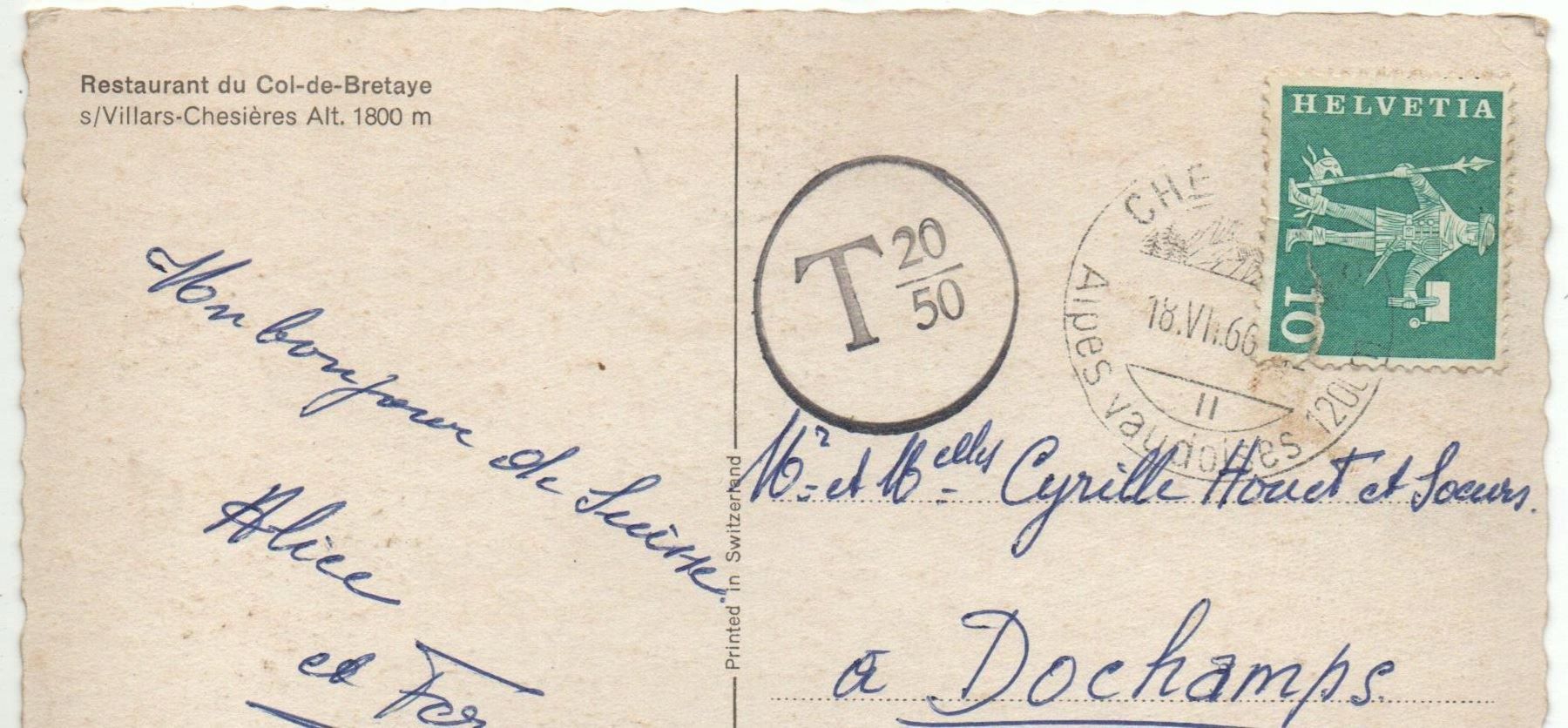Cartoline postali: VILLARS-CHESIÈRES Rest. Col-de-Bretaye - Bahn – Usato da Jona venduto da philajona 1