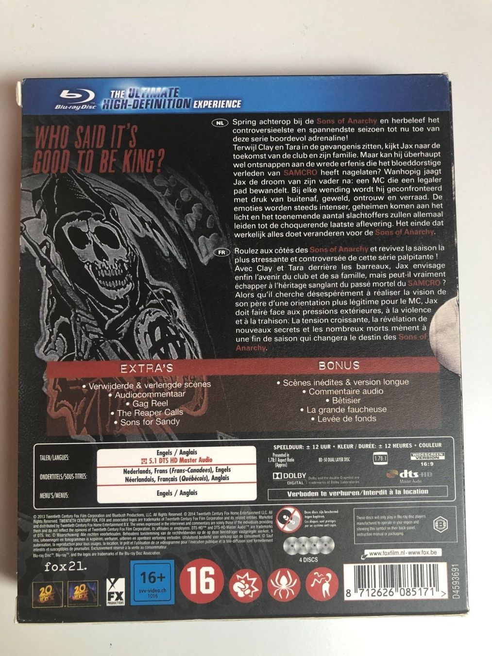 Tutti i DVDs: Blu-Ray Sons of Anarchy Staffel 6 – Usato da Gasel venduto da Alter_Ego 1
