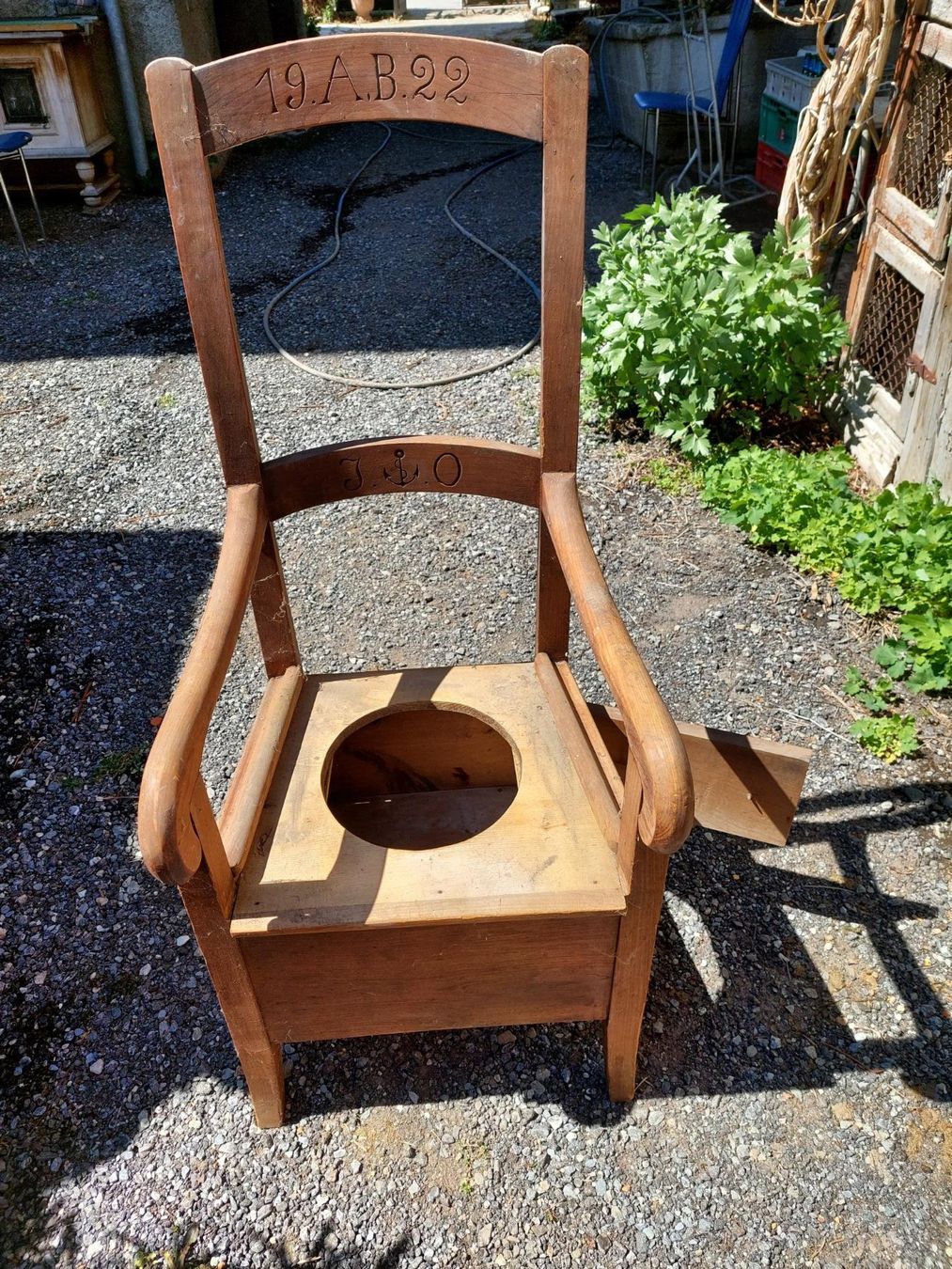 WC: ANTIKER TOILETTENSTUHL – Usato da Matten b. Interl venduto da siben01