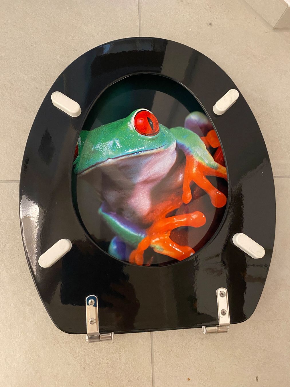 WC: WC Deckel Rotaugenlaubfrosch – Neu (gemäss Beschreibung) aus Vilters von Zwaergli13 2