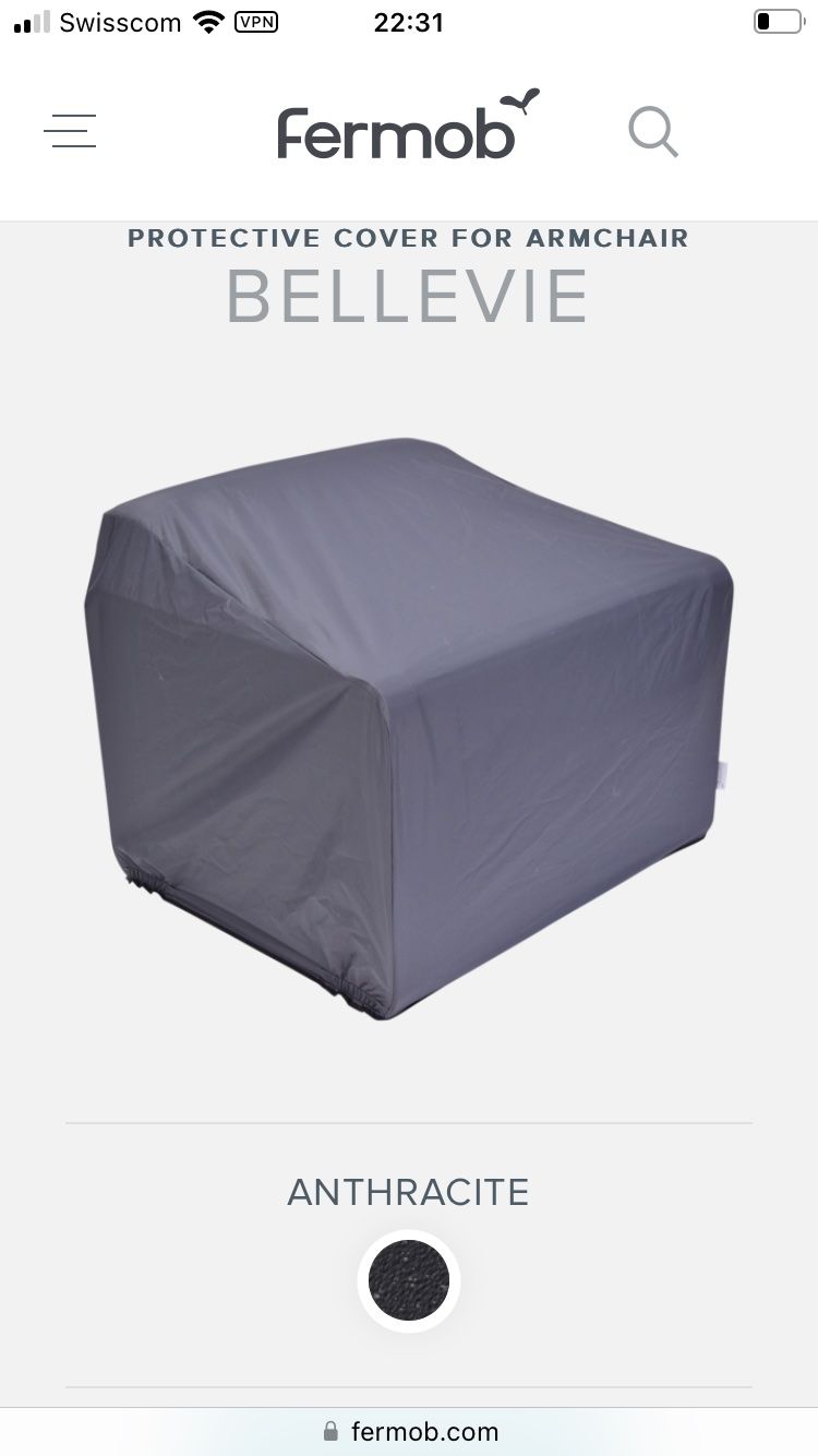 Fermob Coperte: Fermob hausse de protection Bellevie 2 place – Nuovo e nell'imballaggio originale da Mies venduto da pulrichg