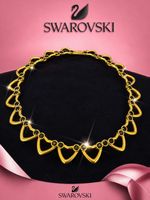 Swarovski Collier Vintage, 18k vergoldet original, Neu & Box
