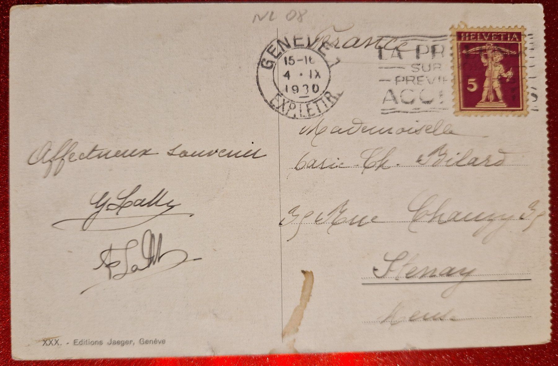 Cartoline postali: Genève. Monument Brunswick 1930 – Usato da Melchnau venduto da Fishel 1