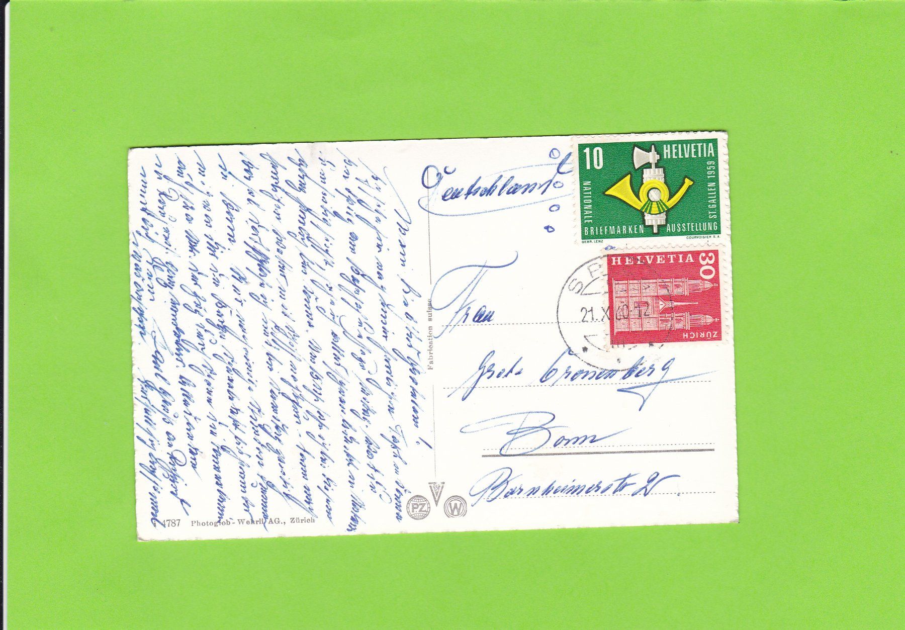 Cartoline postali: Panorama Thunersee – Usato da St. Peterzell venduto da neckertal 1