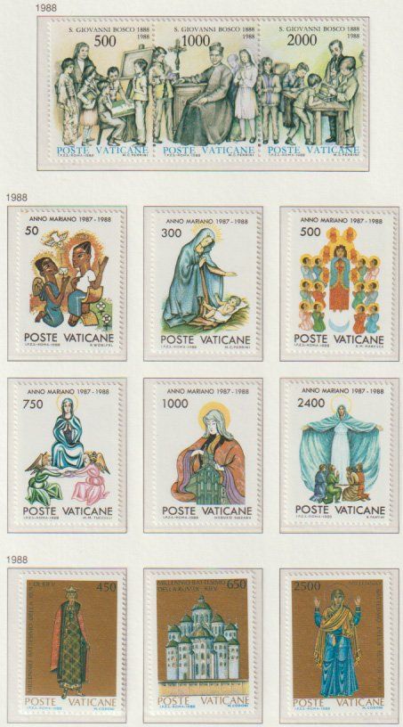 Alle Briefmarken: Timbres Vatican année 1990 1988 1984 – Neu und originalverpackt aus Crans-Montana von kira56 2