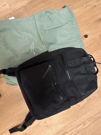 Kapten & Son Fyn Rucksack, Schwarz, neuwertig, Top Zustand