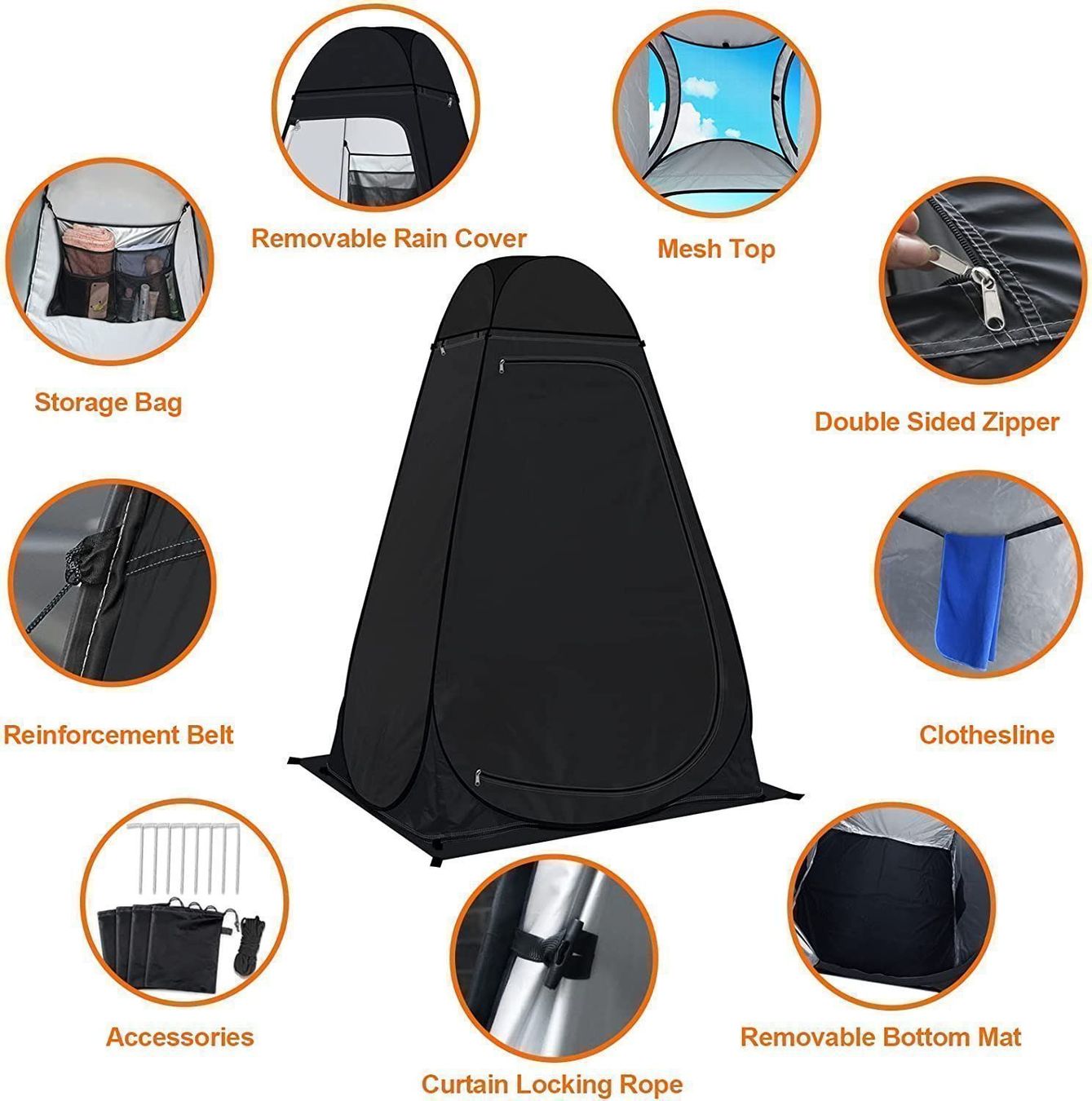 WC: Duschzelt Campingdusche Campingtoilette Umkleideraum – Nuovo e nell'imballaggio originale da Dörflingen venduto da Nixhub 7