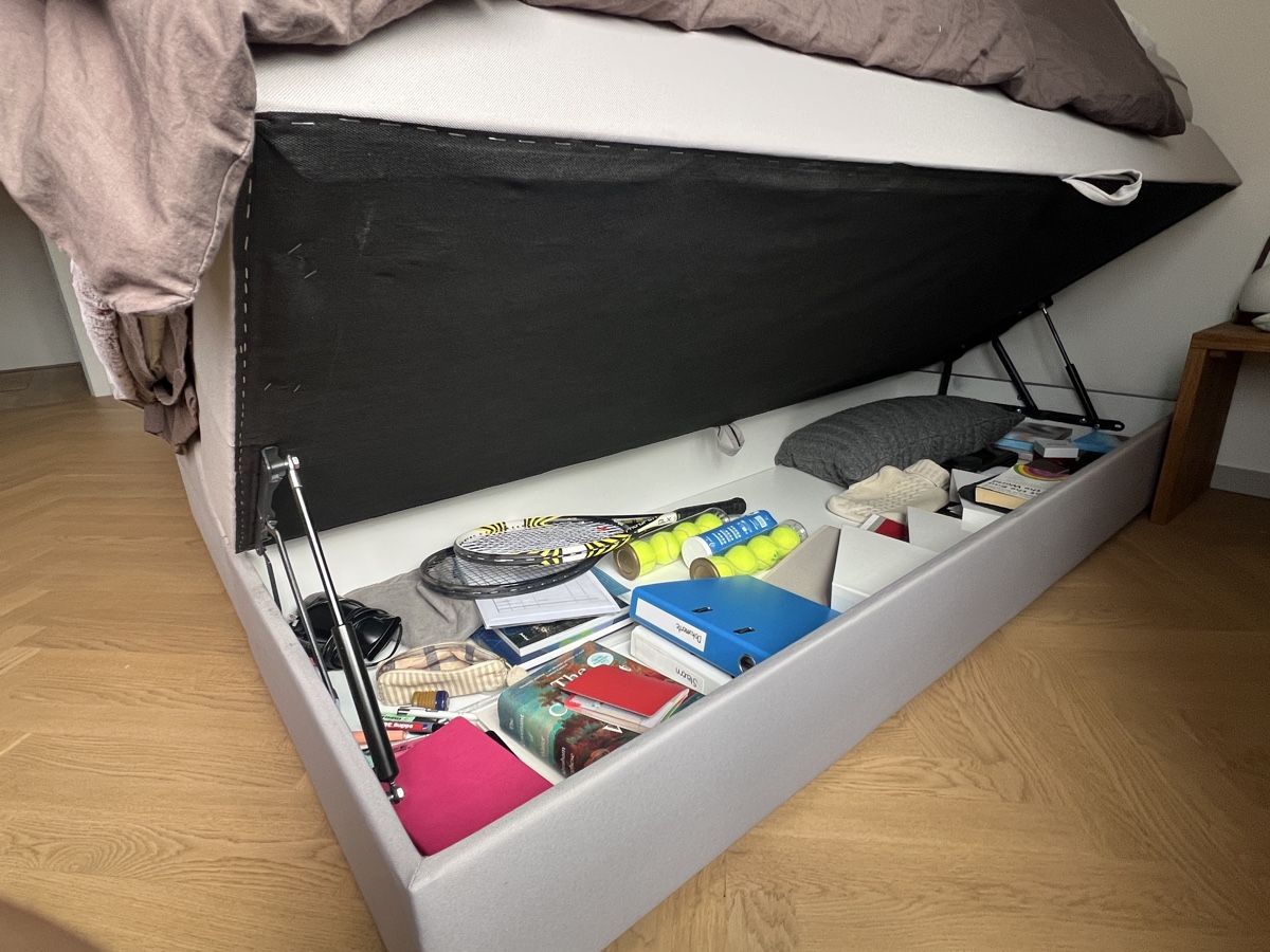 Beliani Betten: Boxspringbett mit Stauraum grau – Gebraucht aus Zürich von nat_f 3