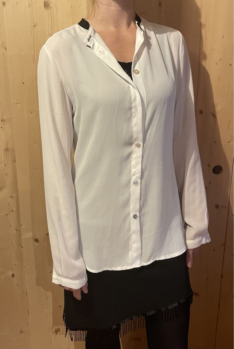 Blusen: Camicia lunga bianca Dixie con fiocco, taglia 38/42 – Neu (gemäss Beschreibung) aus Gordevio von LanaZimm 2