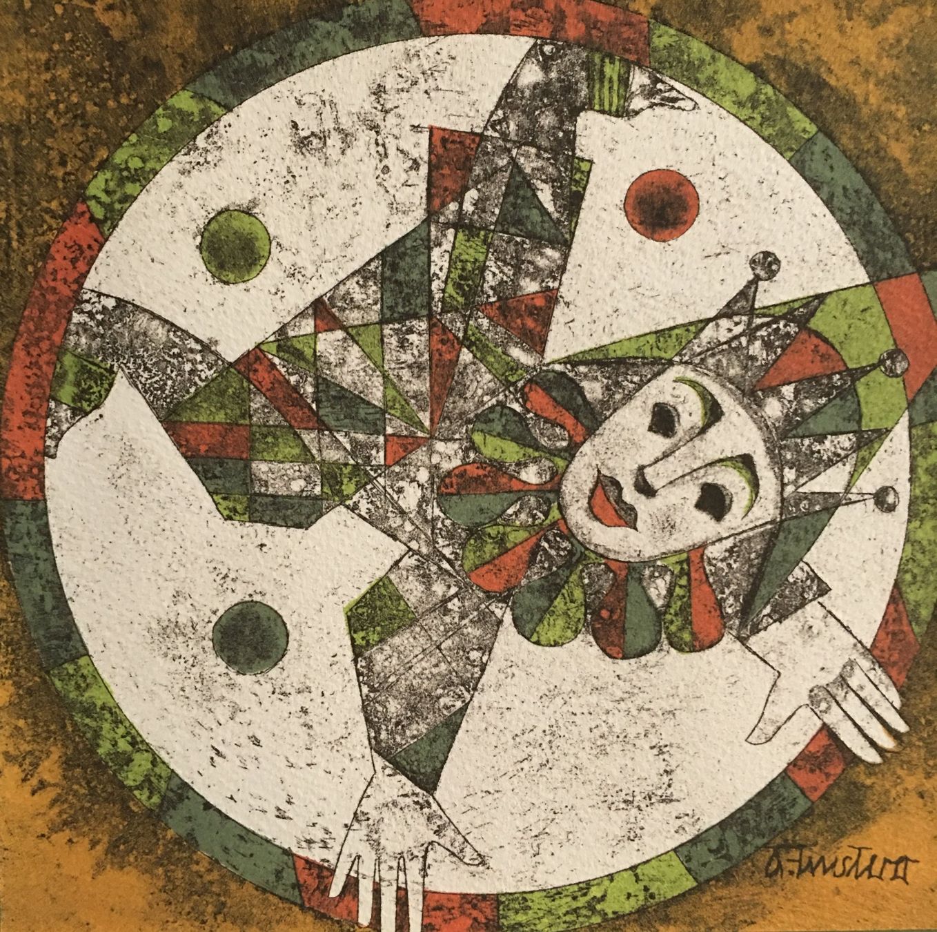 Grafiken & Lithographien: Alfred Finsterer   Original Farblithographie   "Traumtänzer" – Gebraucht aus Nennigkofen von Sommersonnen 4