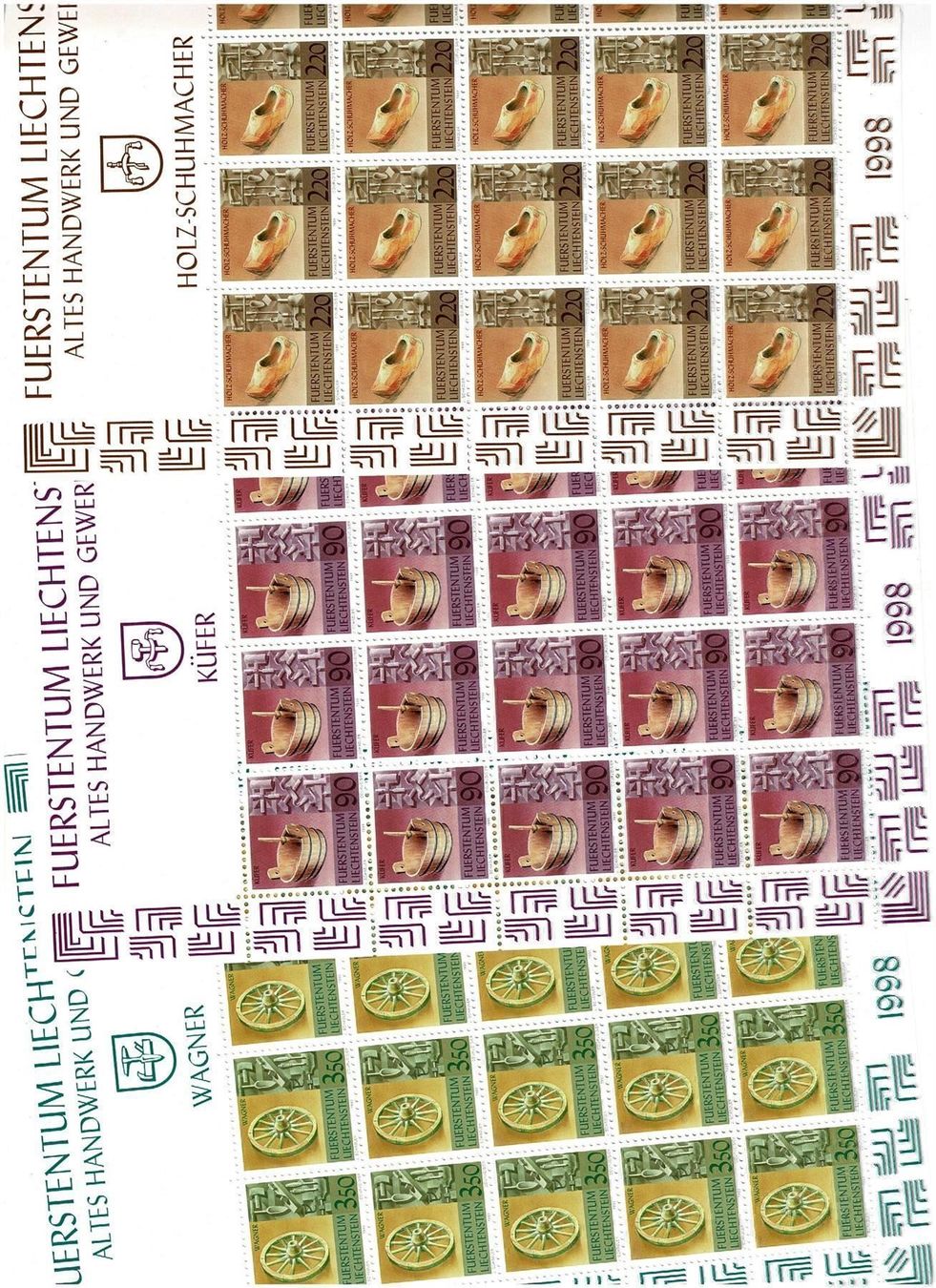 Tutti i francobolli: Handwerk 1998 3 KB ** – Nuovo (secondo la descrizione) da Lausanne venduto da Whorvath