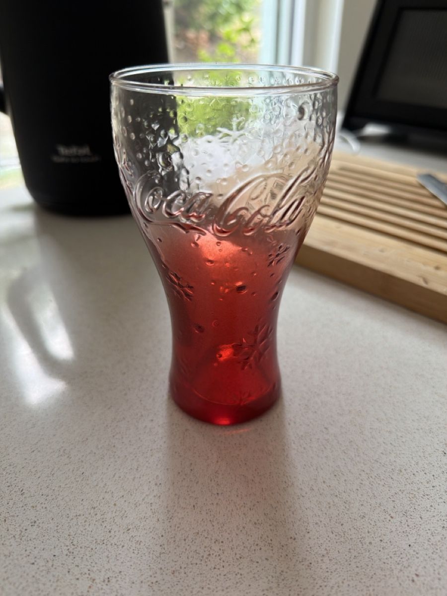 Mc Donald's Bicchieri: Coca-cola Glas Winter Edition rot – Usato da Dulliken venduto da apple48