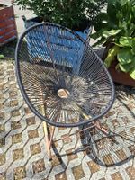 Schaukelstuhl schwarz Metallgestell gebraucht