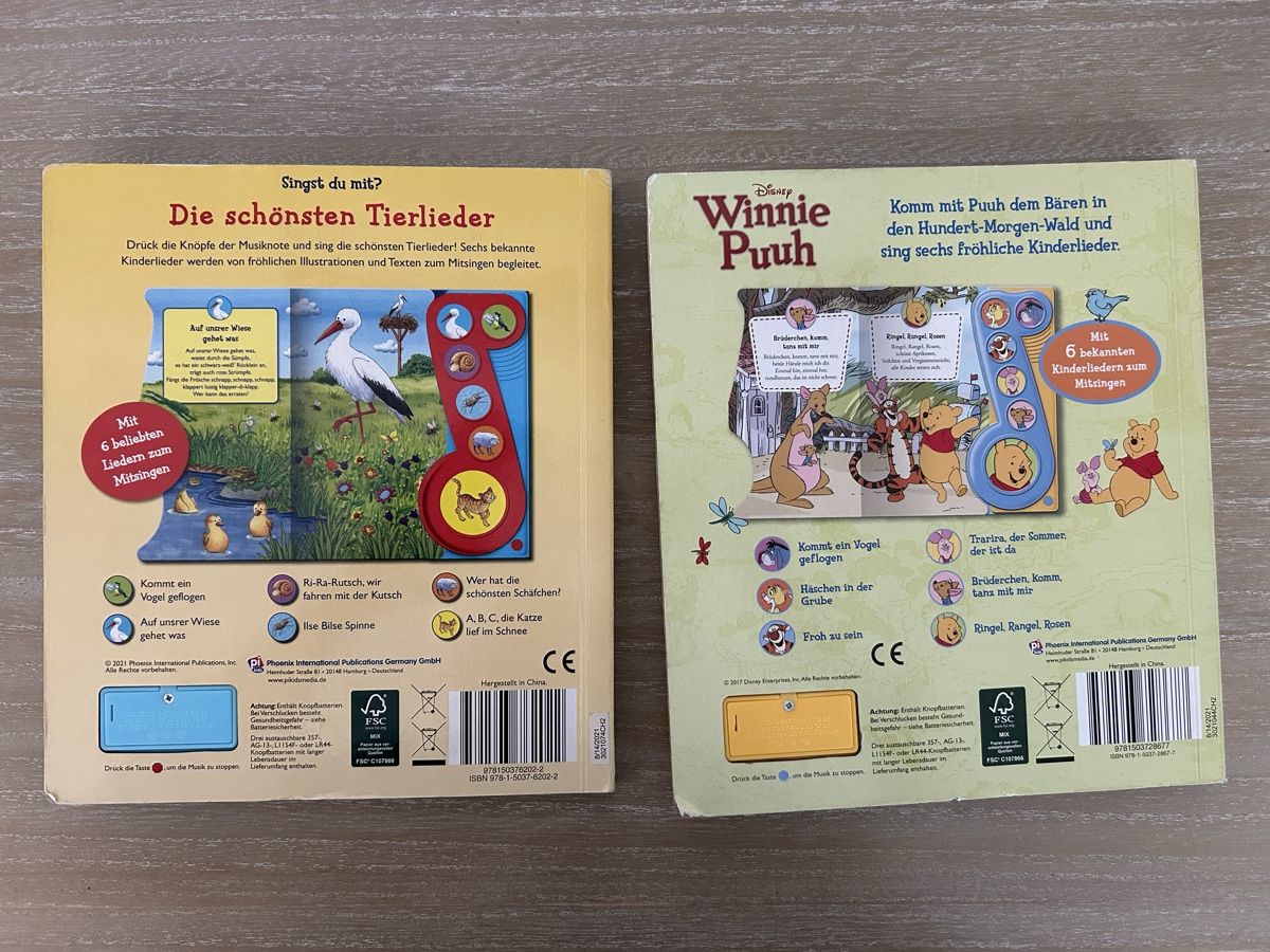 Livres: 2 Kinderlieder Bücher Winnie Puuh & Schönste Tierliede – D'occasion à Wolhusen par eve_m6cg 1