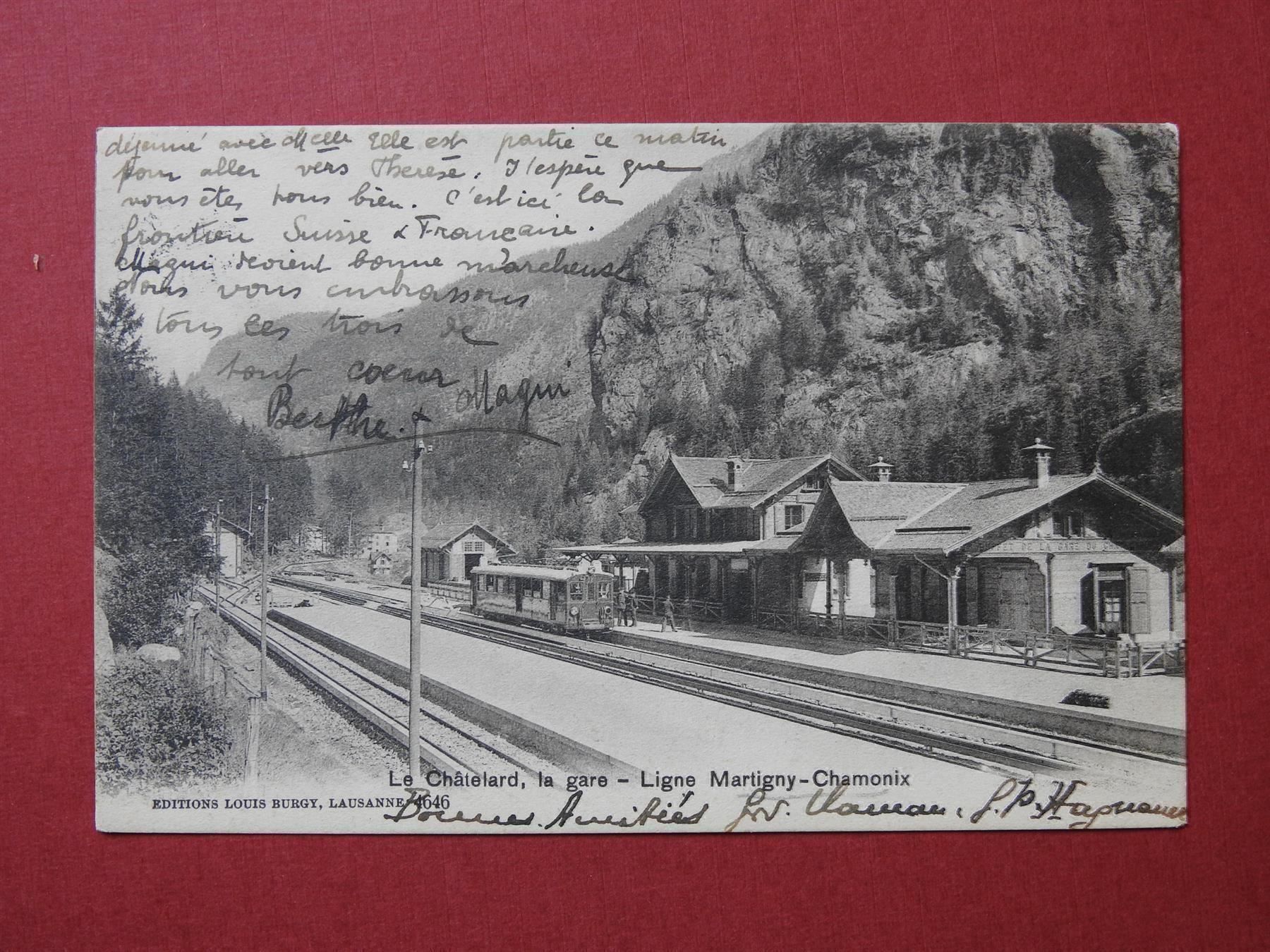 Cartes postales: AK - Le Chätelard Martingny- Chamonix – D'occasion à Rain par 999-800-K
