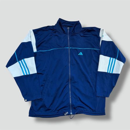 Vintage 90s Adidas blue track jacket trainingsjacke