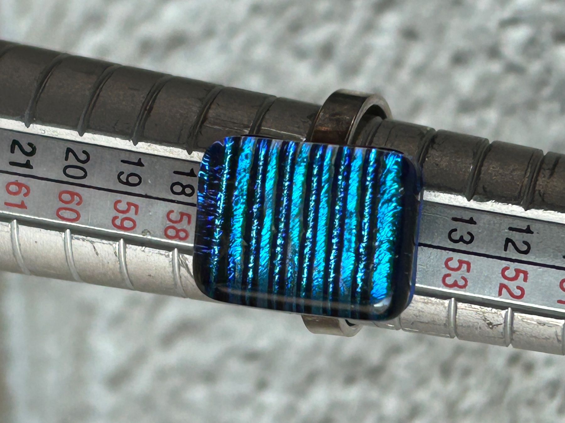 Anelli: Schöner Ring mit blauem Glas (56) – Usato da Laufen venduto da Bellebellezza 6