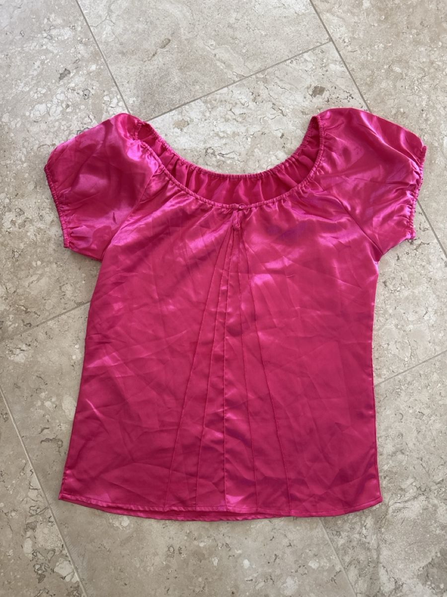 Camicette: Damen Bluse Pink Grösse L Polyester Satin glänzend – Usato da Galmiz venduto da Wichtel25 2