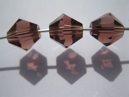 30 Kristall Glasperlen, Kegelschliff 8mm, light amethyst