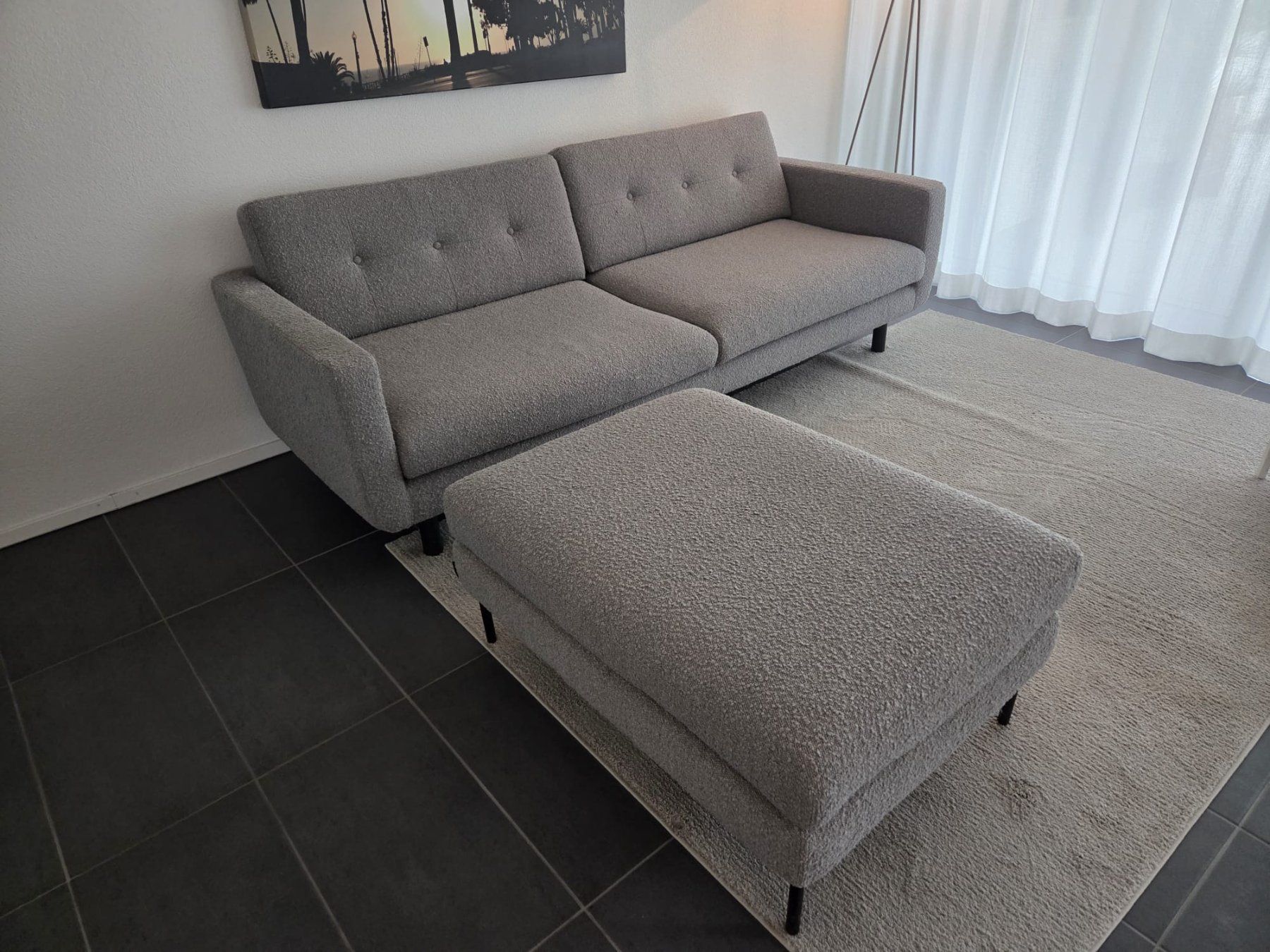 Sofacompany Sofas: 3er Sofa Conrad - grau inkl. grossem Hocker – Gebraucht aus Holziken von Sisla2013 1