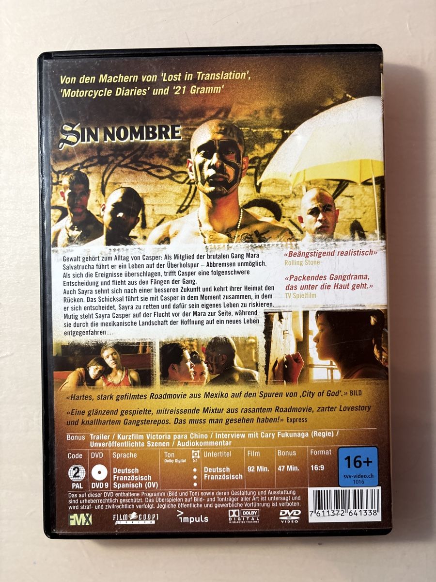 Tutti i DVDs: Sin Nombre  – Usato da Ruswil venduto da Slivio_ 1
