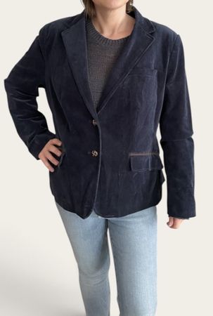 Aniston Cordblazer Jacke , Grösse 48, blau , marine 