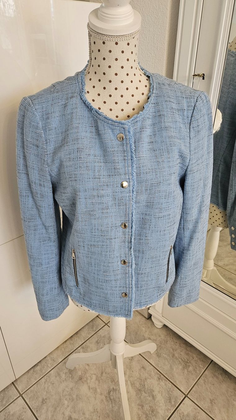 Giacche: Blazer Jacke Gr. 40, helles Jeansblau Blau Marc Aurel – Usato da Gossau ZH venduto da Goes05 2