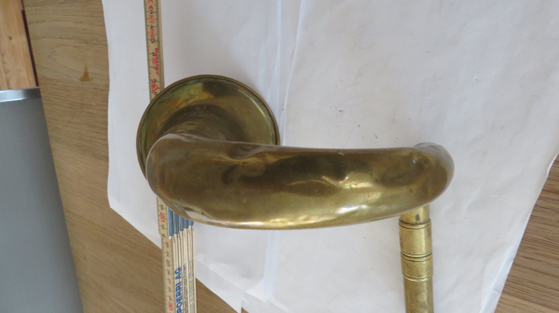 Strumenti musicali: Horn messing um 1900 gemarkt mit Etienne Teste Paris – Usato da Wetzikon ZH venduto da morda1954 5
