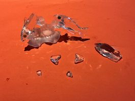 Swarovski Koralle mit 3 x Fisch