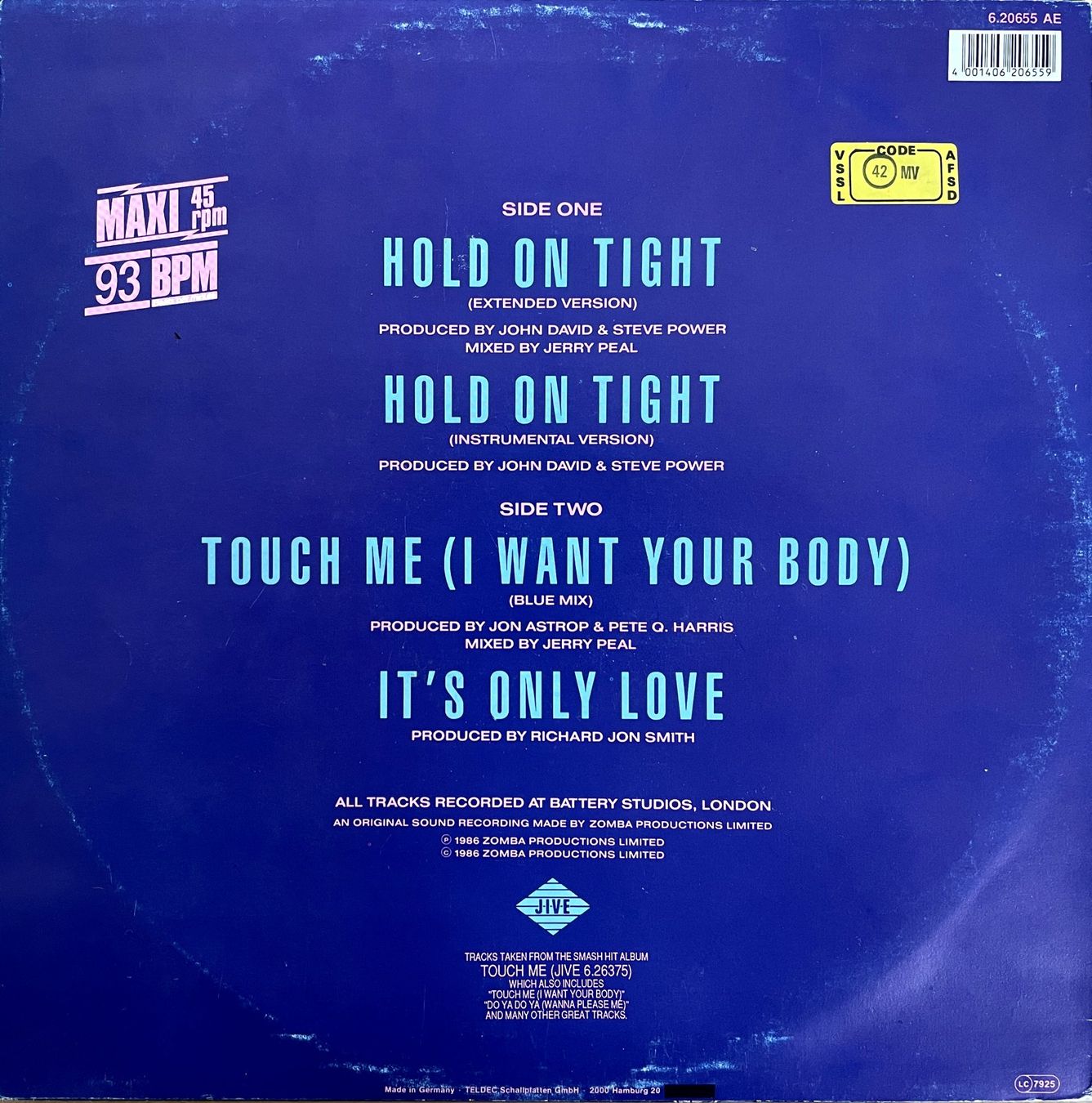 Schallplatten: Samantha Fox - Maxi LP Hold On Tight – Gebraucht aus Savagnier von Ne2065 1