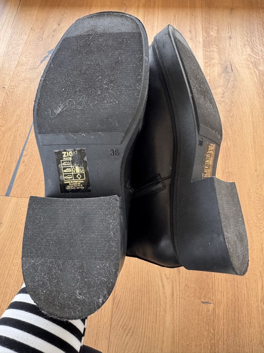 Damenschuhe: ZIGN Leder Plateaustiefel in schwarz Gr. 38 – Gebraucht aus Altendorf von PiaLang 6