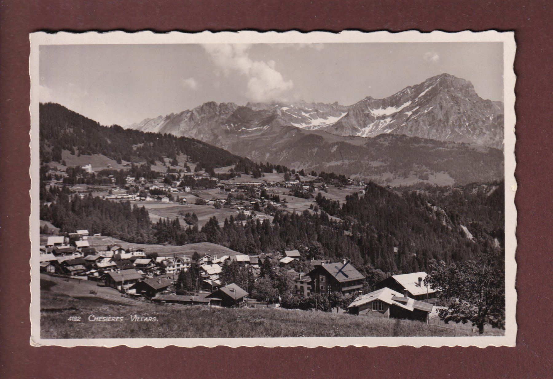 Cartoline postali: CHESIERES - VILLARS - 1936 – Usato da Pully venduto da nicecards