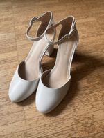 Anna Field heels cream ankle strap block heel EU 37