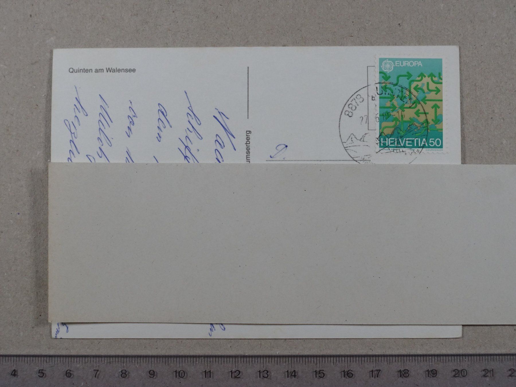 Ansichtskarten: Quinten, Walensee, 1988 – Gebraucht aus Lenzburg von fh1 1