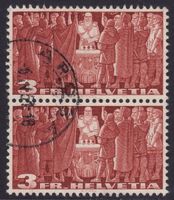 SBK-Nr. 216w (lichtechtes Papier 1942) im Paar, gestempelt