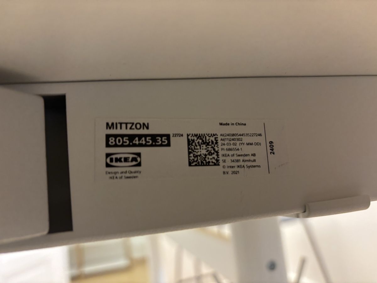 Ikea Tavoli: IKEA MITTZON Standing Table White Minimalist Design – Usato da Zürich venduto da lou_22hj 2