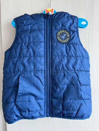 Weste mit Kapuze Gr 104 blau, Dino, Gilet