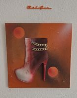 Wandbild Stiefel 3D Design orange High Heels neu