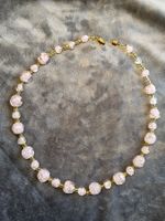 Vintage Rosa Murano Glas Halskette Collier