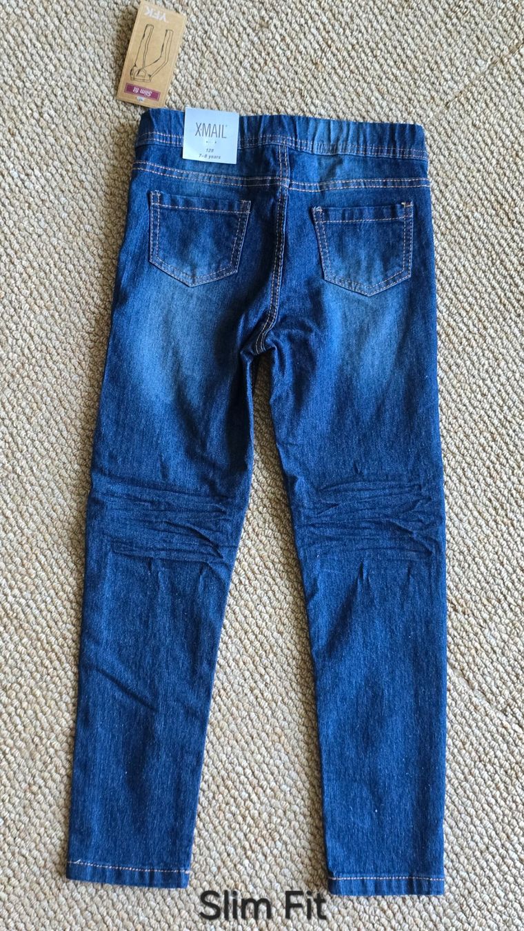 Pantalons: Kinder Jeans Slim Fit Gr 128 blau – Neuf avec emballage d'origine à Meggen par everydaysale 1